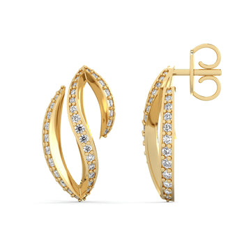 Lab Grown Diamond Earrings – Cygnet Hoop – 925 Silver