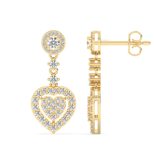 Grace Heart Drop Earrings