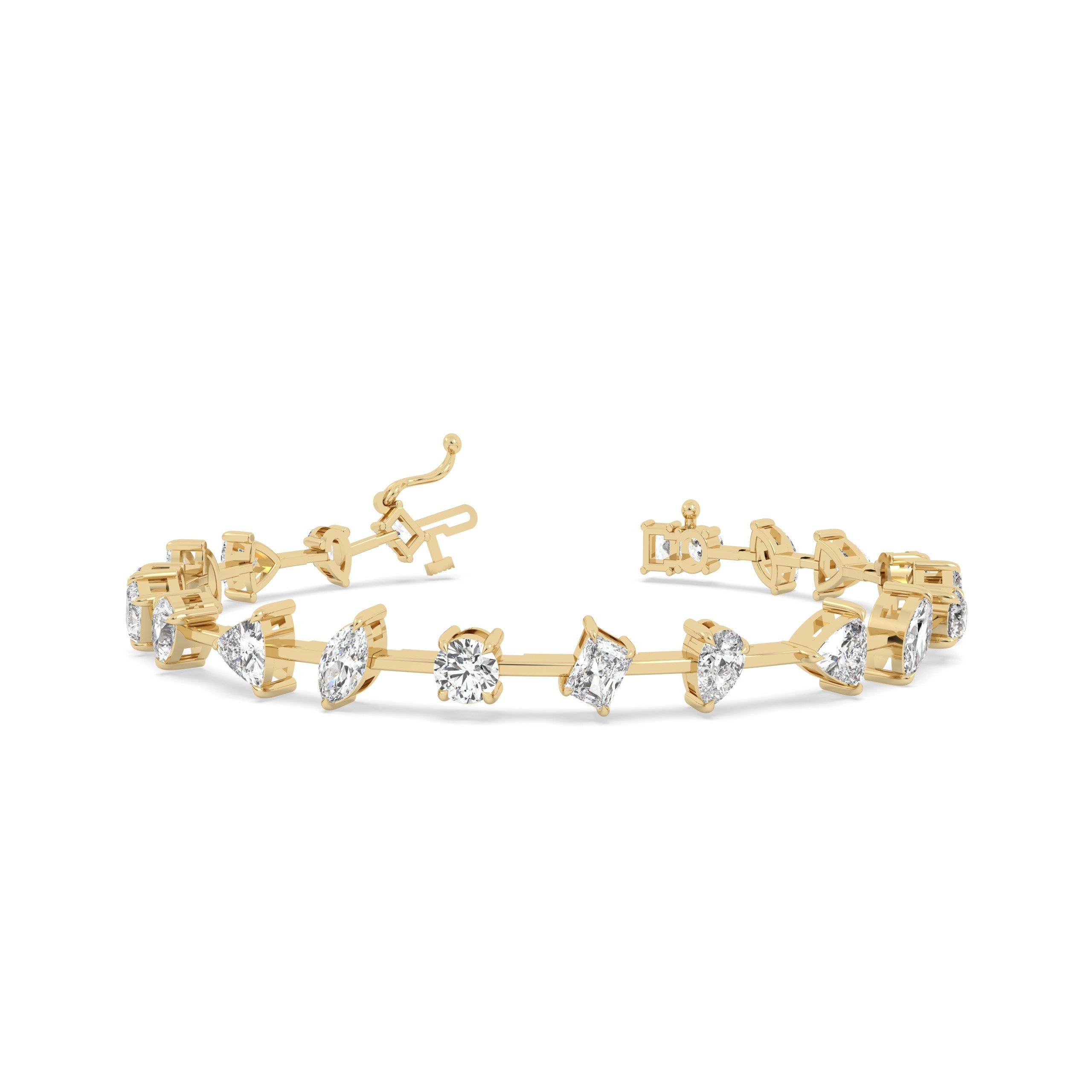 Tennis Lab Grown Diamond Bracelet – Multi Shaped Elegant
