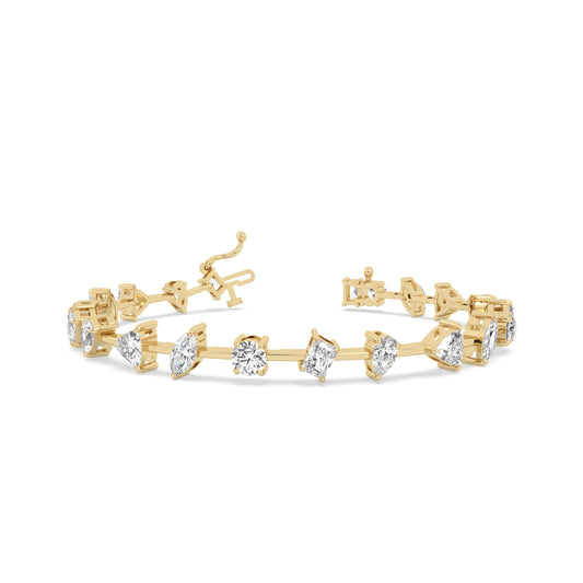 Tennis Lab Grown Diamond Bracelet – Multi Shaped Elegant
