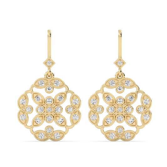 Drop Lab Grown Diamond Earrings – Elemental – 925 Silver