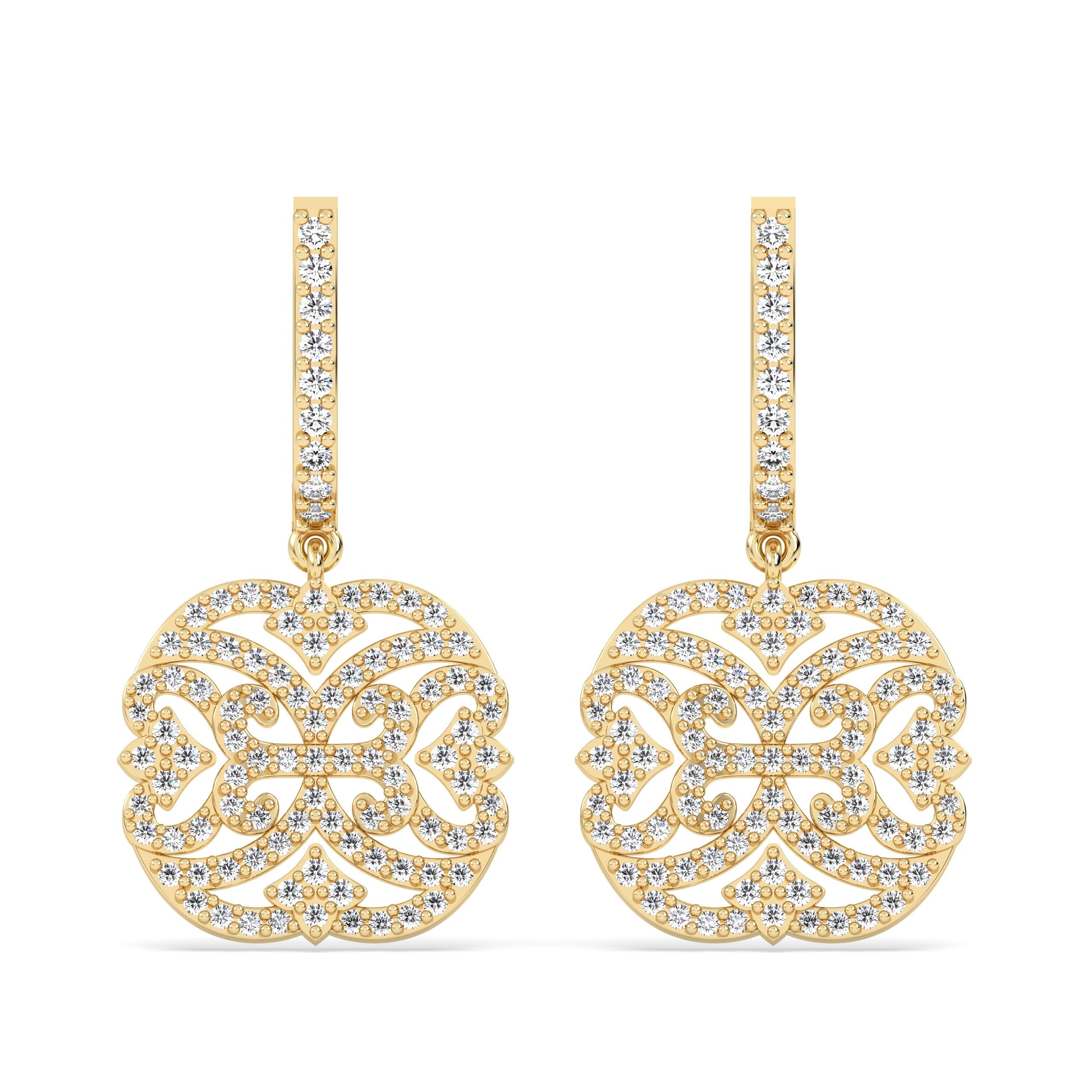 Drop Lab Grown Diamond Earrings – Ornate Quad