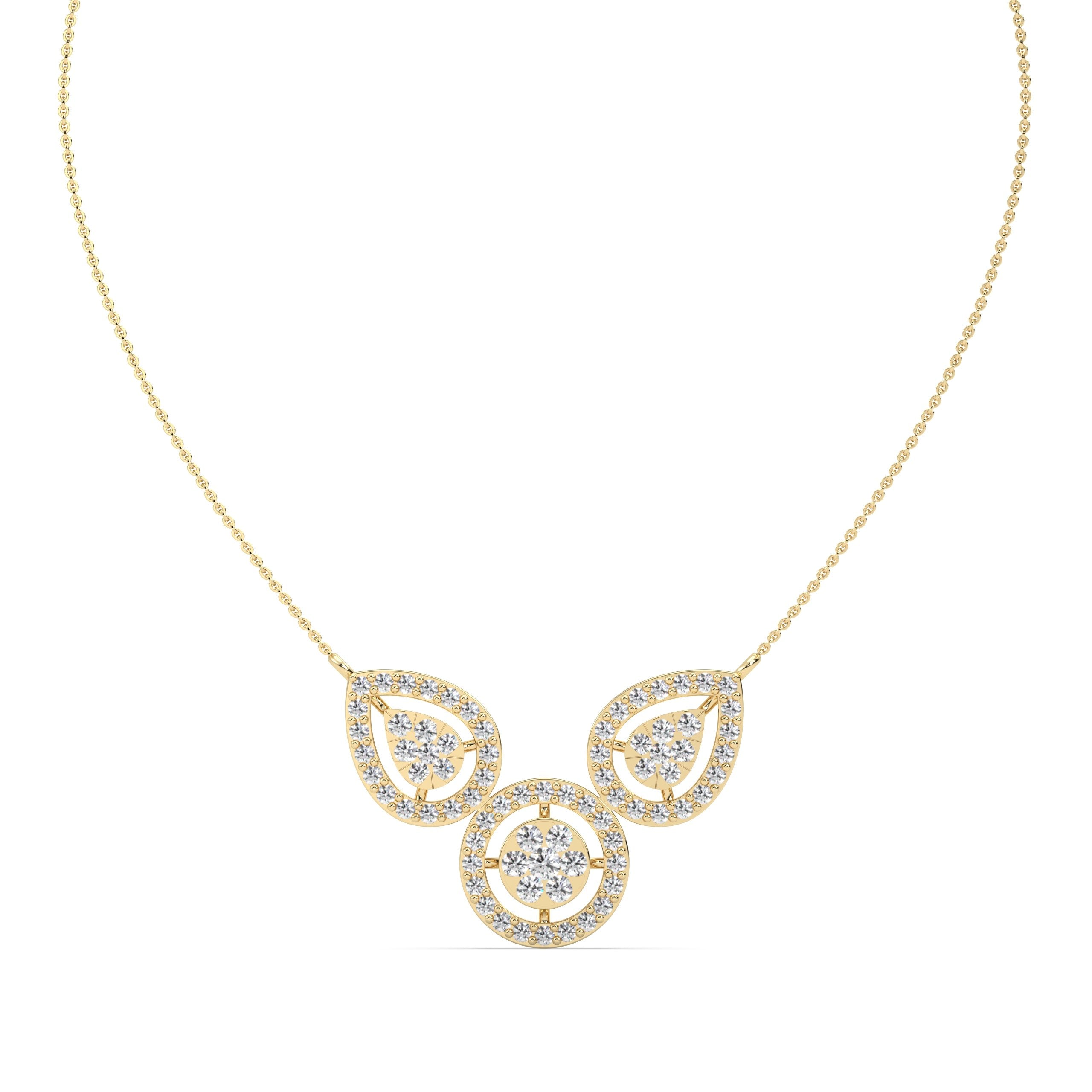 Lab Grown Diamond Necklace – Curl – 925 Silver