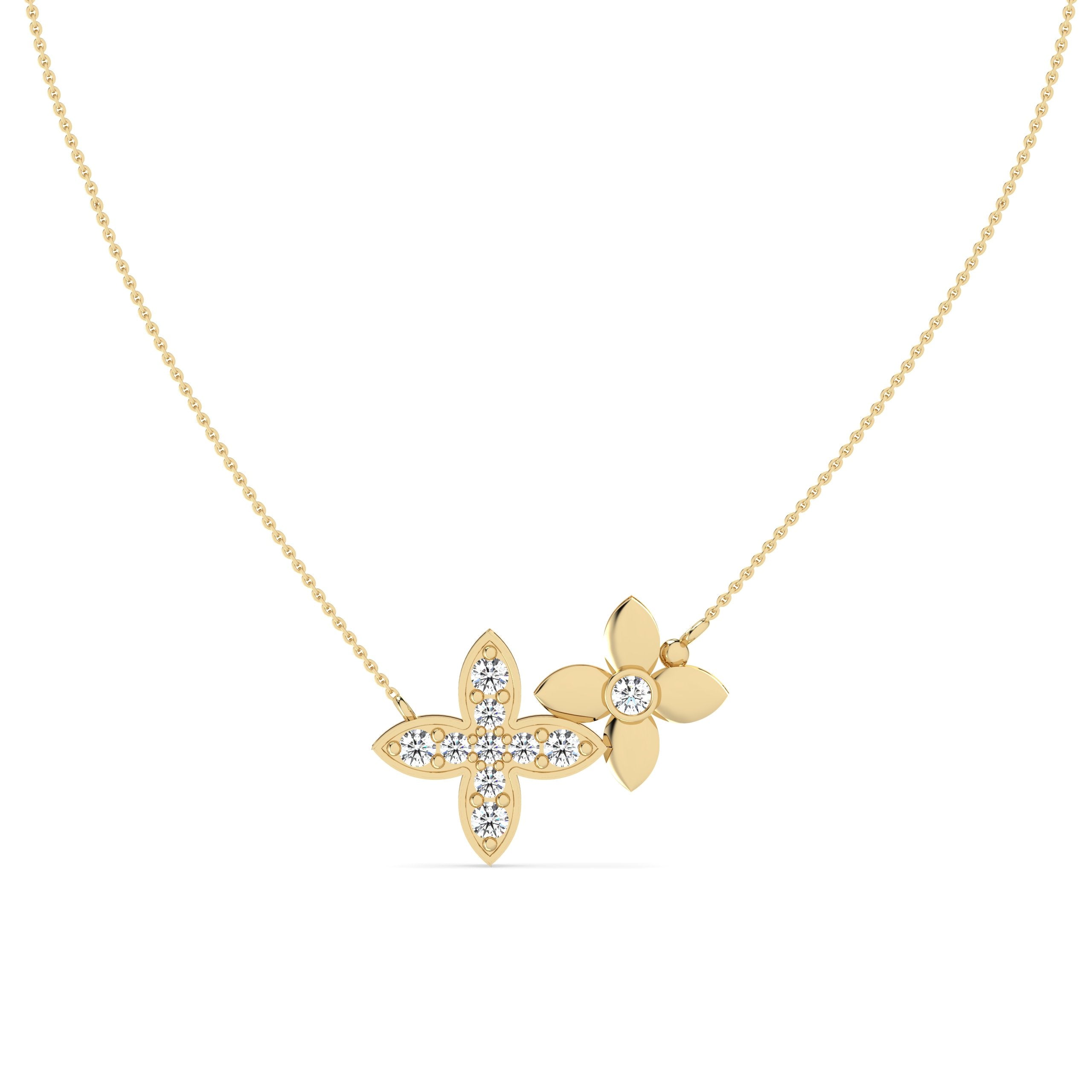 Lab Grown Diamond Necklace – Bloomdot – 925 Silver