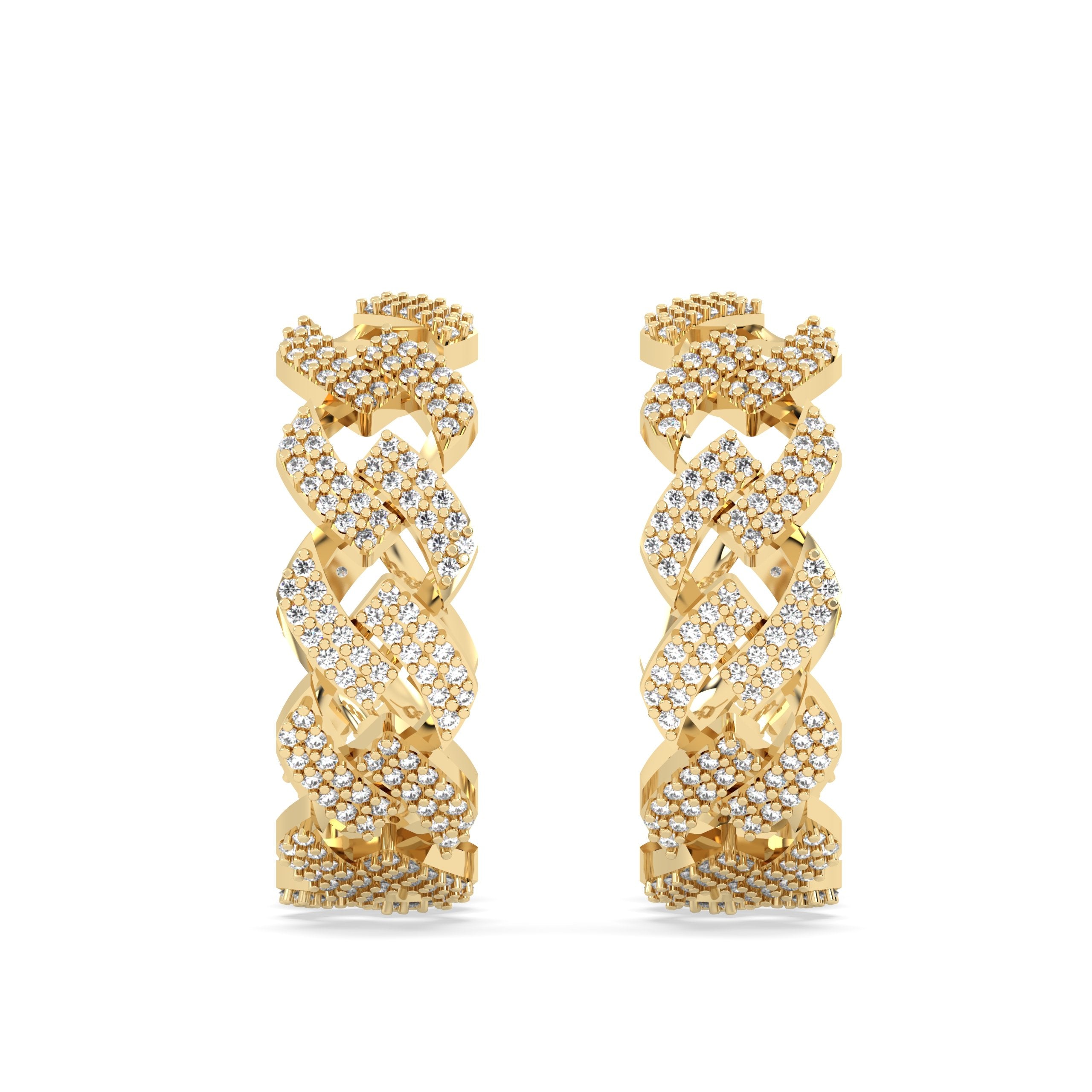 Lockin Chain Hoop Earrings