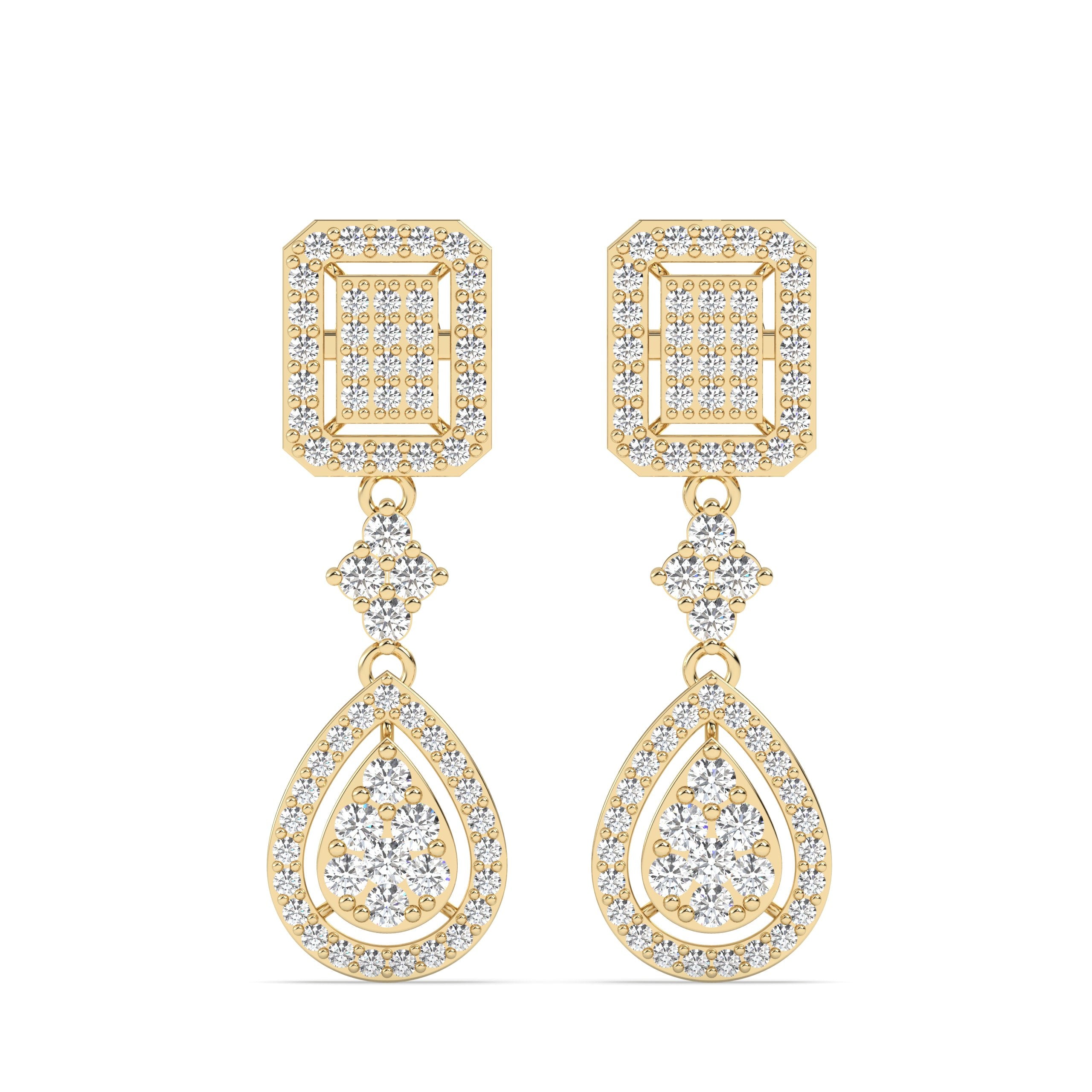 Drop Lab Grown Diamond Earrings – Dew – 925 Silver