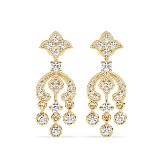 Lab Grown Diamond Earrings – Chand – 925 Silver
