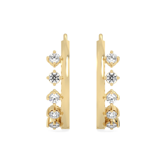 Hoop Lab Grown Diamond Earrings – Coupled Ray Hoop