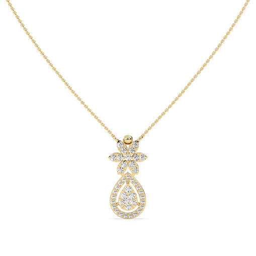 Lab Grown Diamond Necklace – Floret – 925 Silver