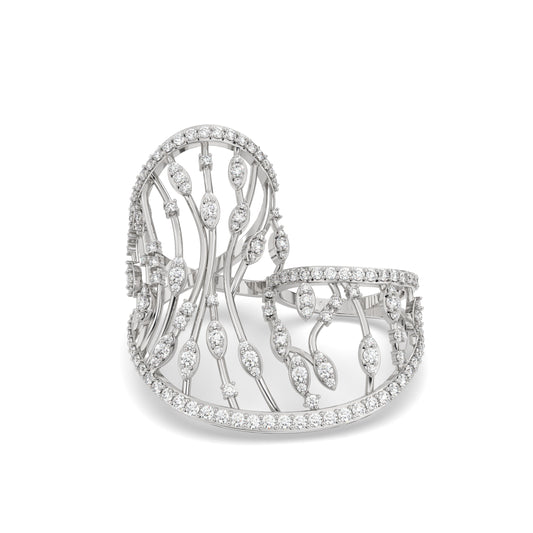 shop Glory Cocktail Ring in white gold under 2 lacs