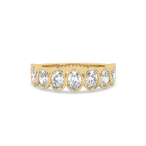 Oval Half Band Lab Grown Diamond Ring