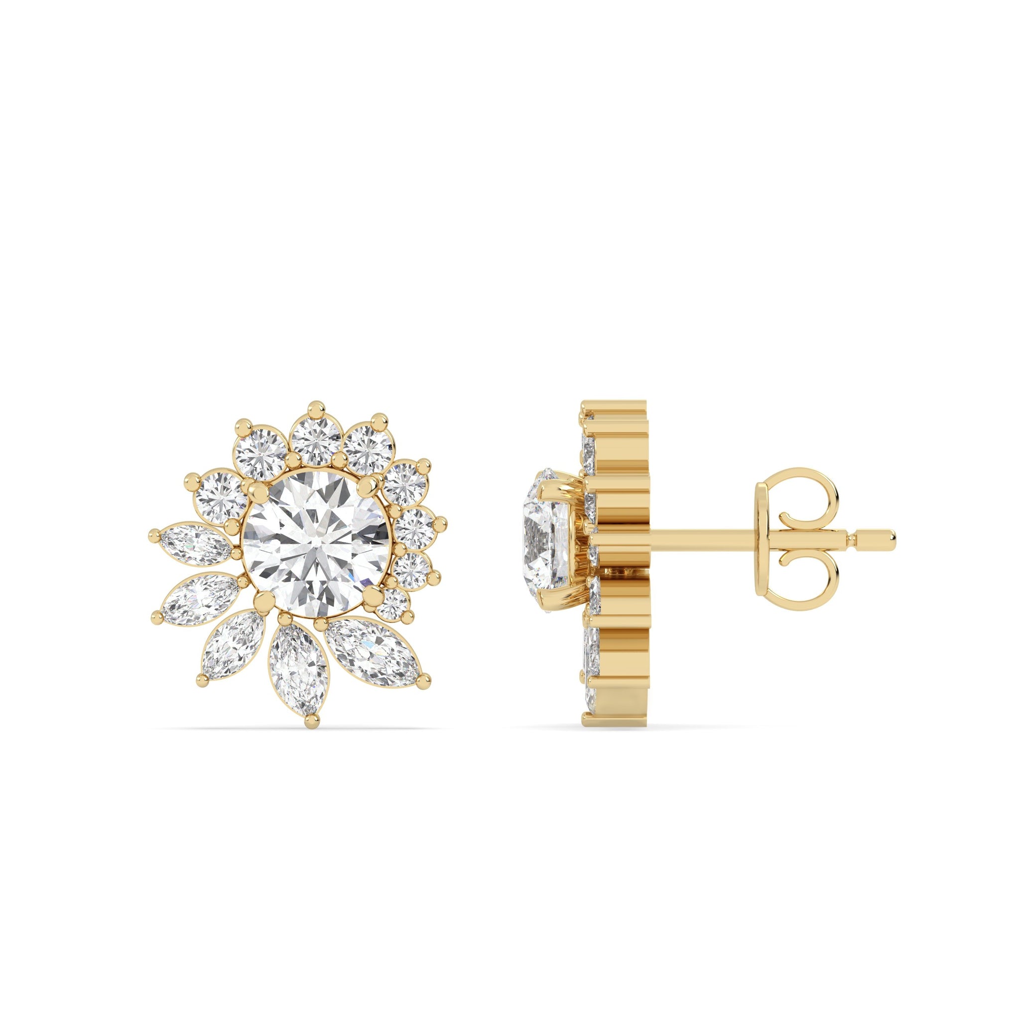 Hazel Floral Functional Earrings
