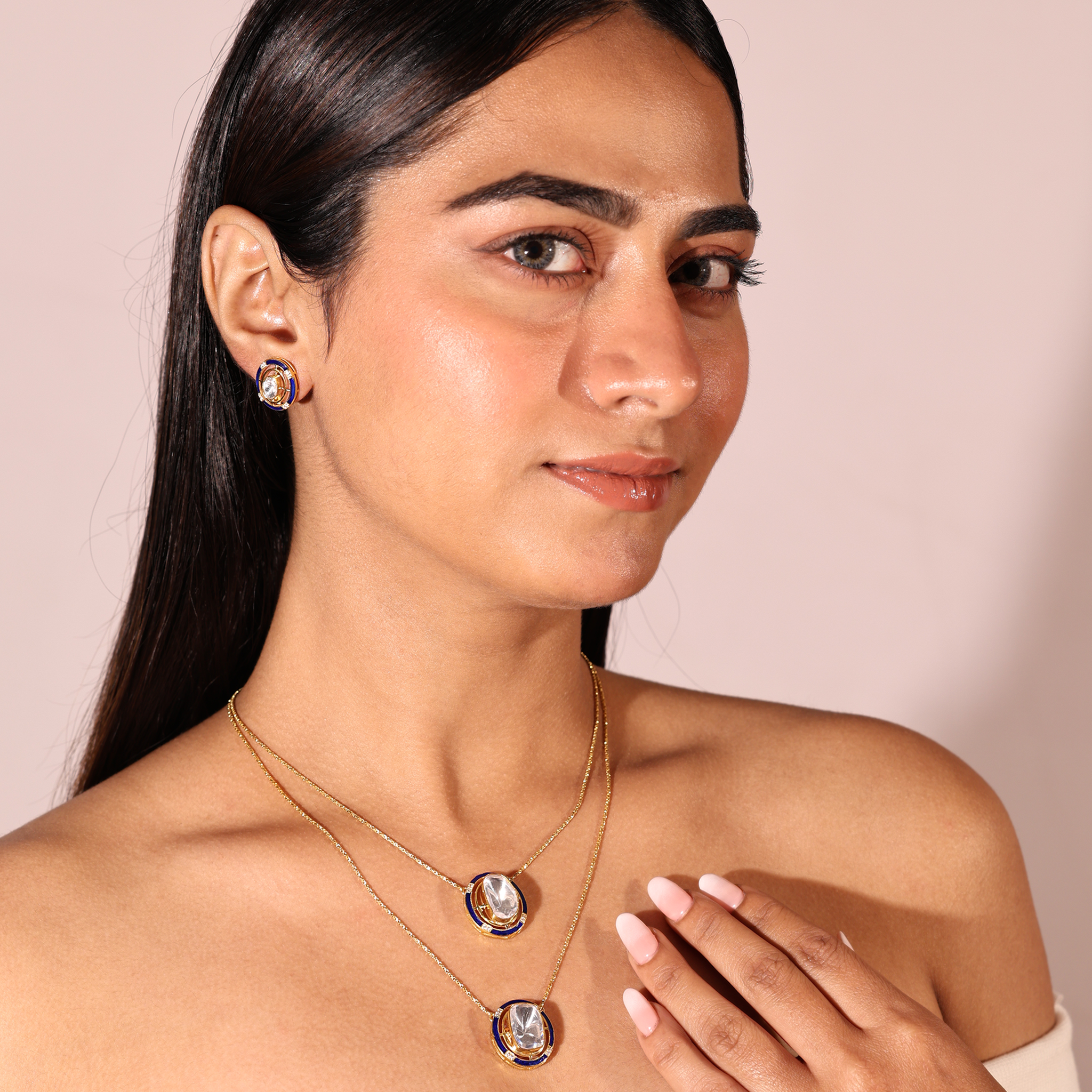 Neelam Orbit Earrings