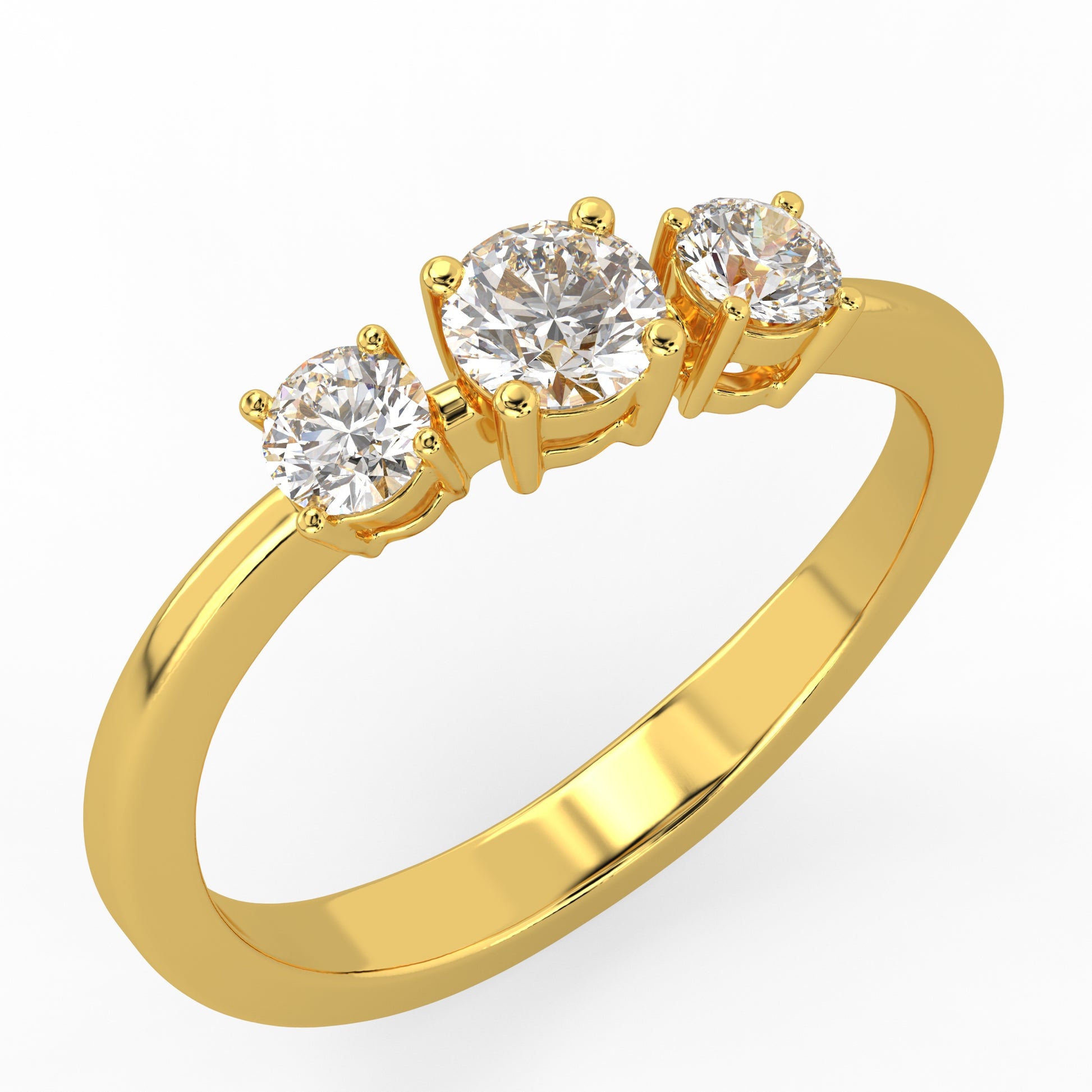 Trio Luna Ring Yellow Gold