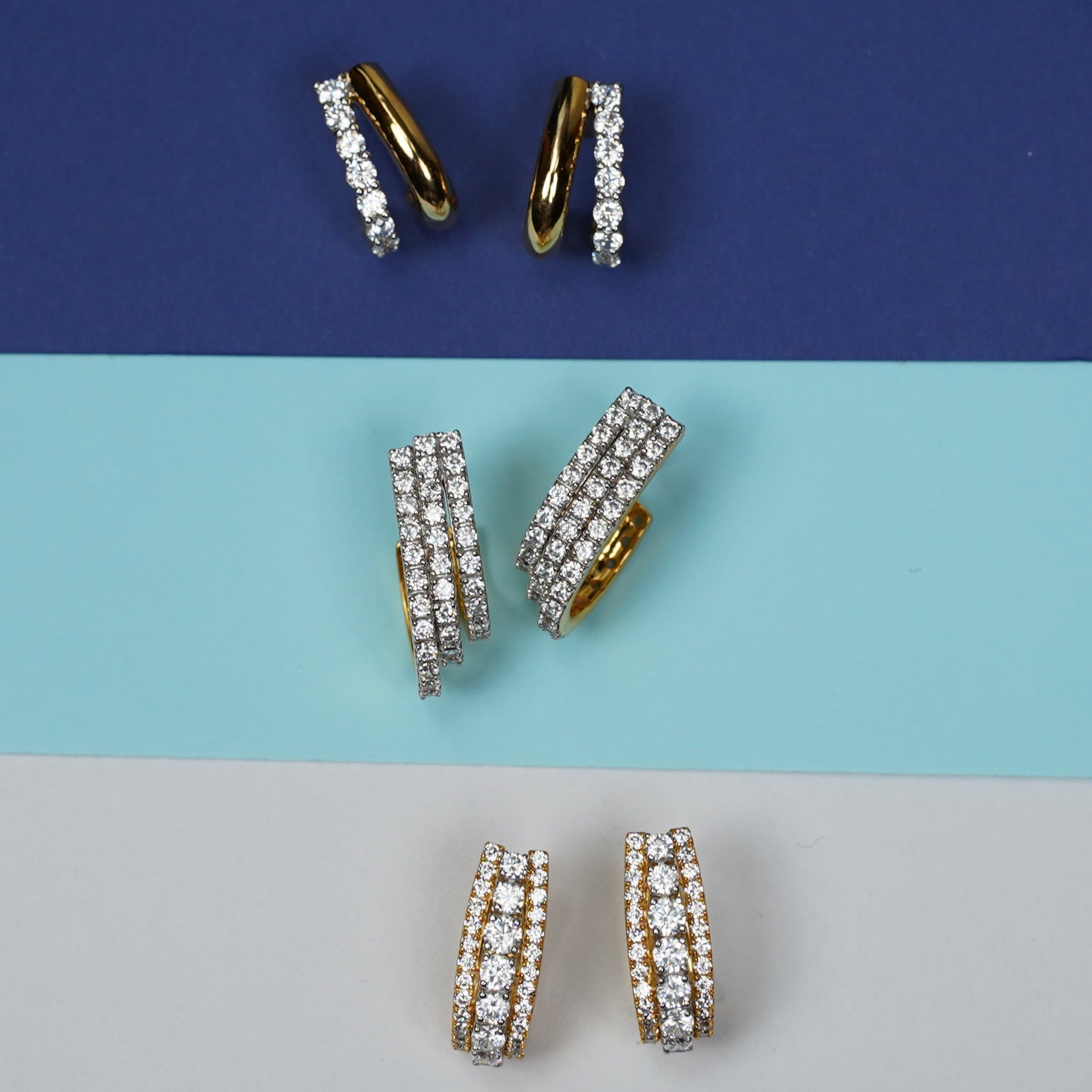 Dual Arc Hoop Earrings