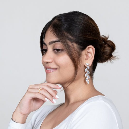 Marquise Drop Earrings for womens festive wear