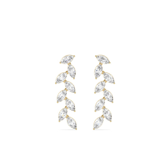 Marquise Drop Earrings in 18kt yellow gold