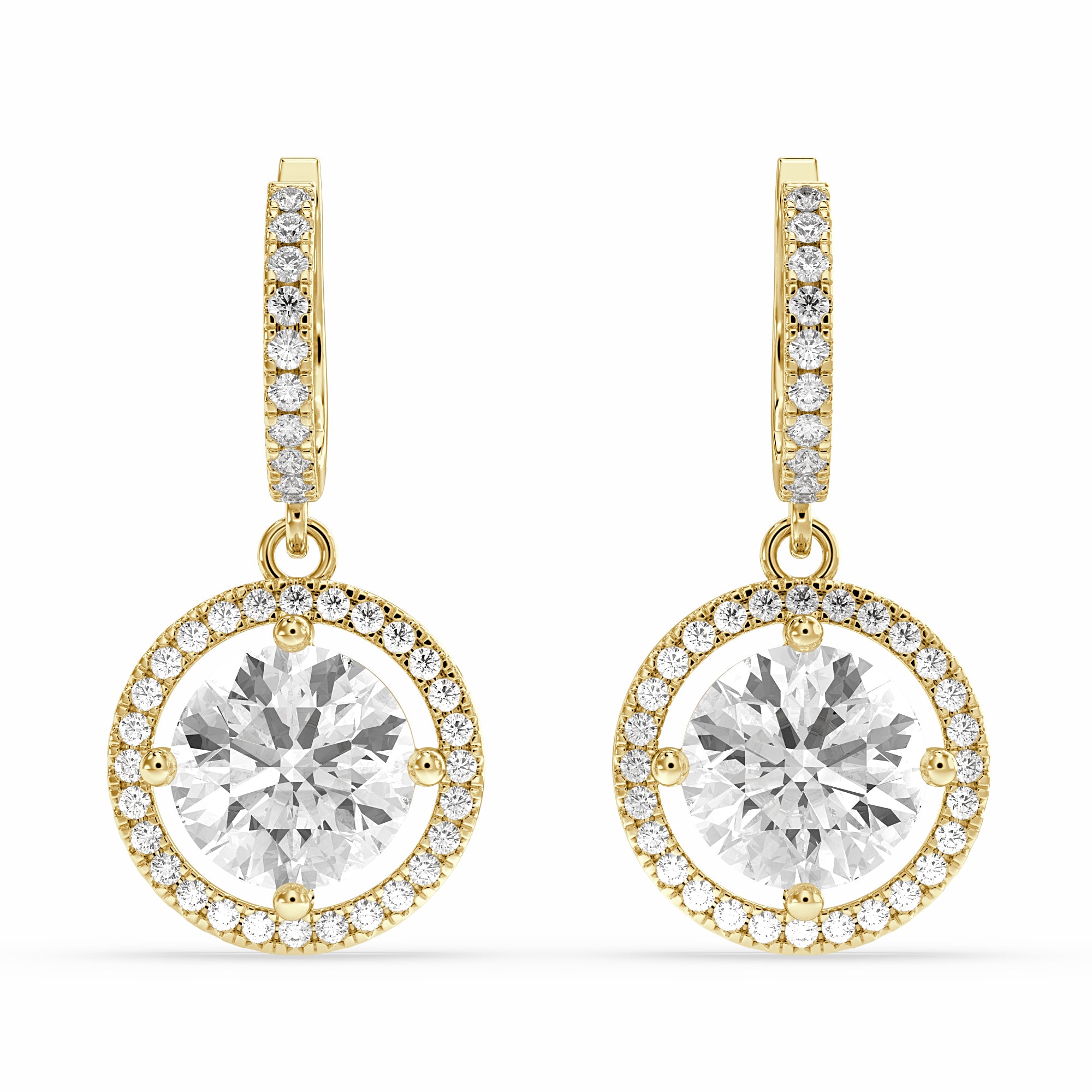 Nadir Round Drop Earring for women