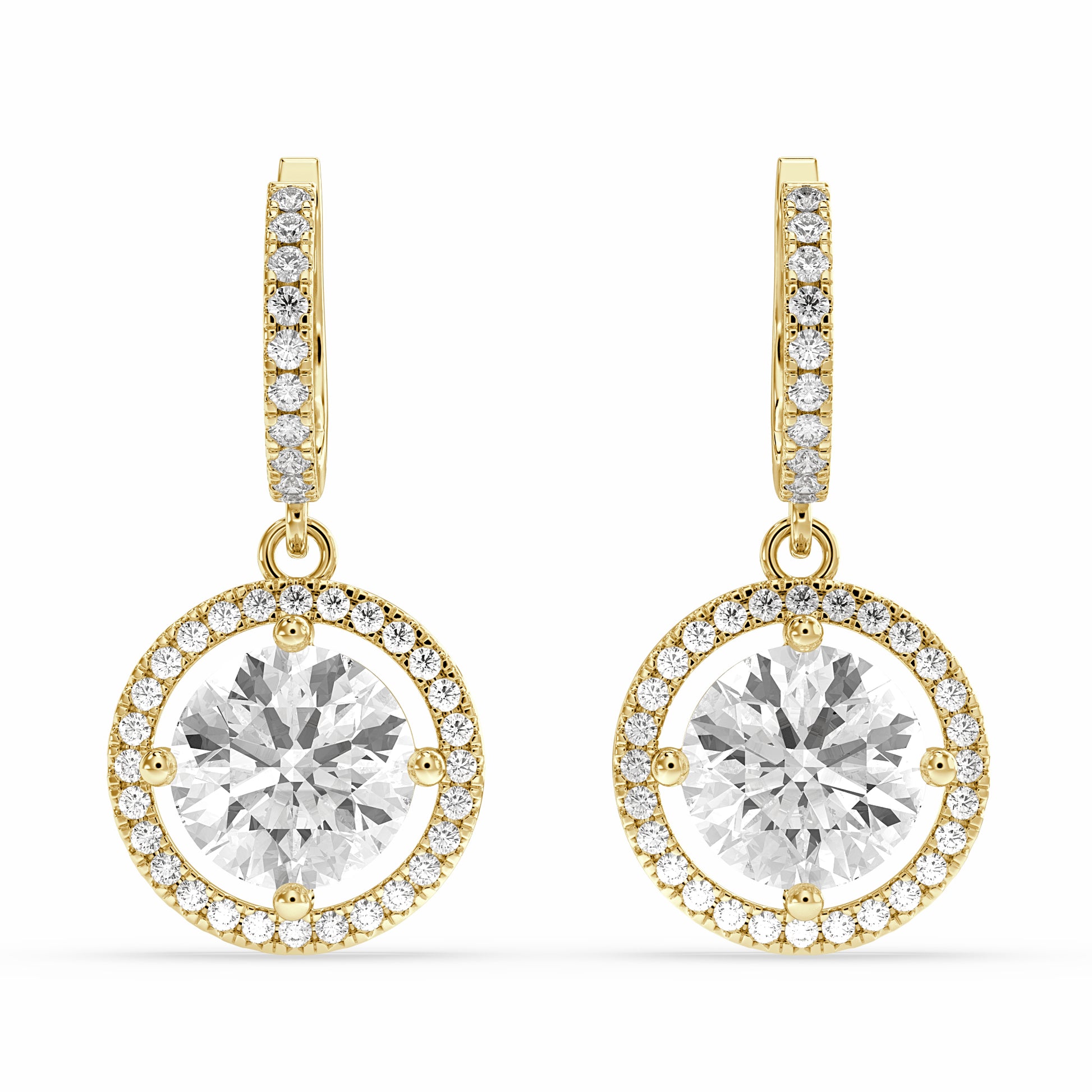 Nadir Round Drop Earring for women