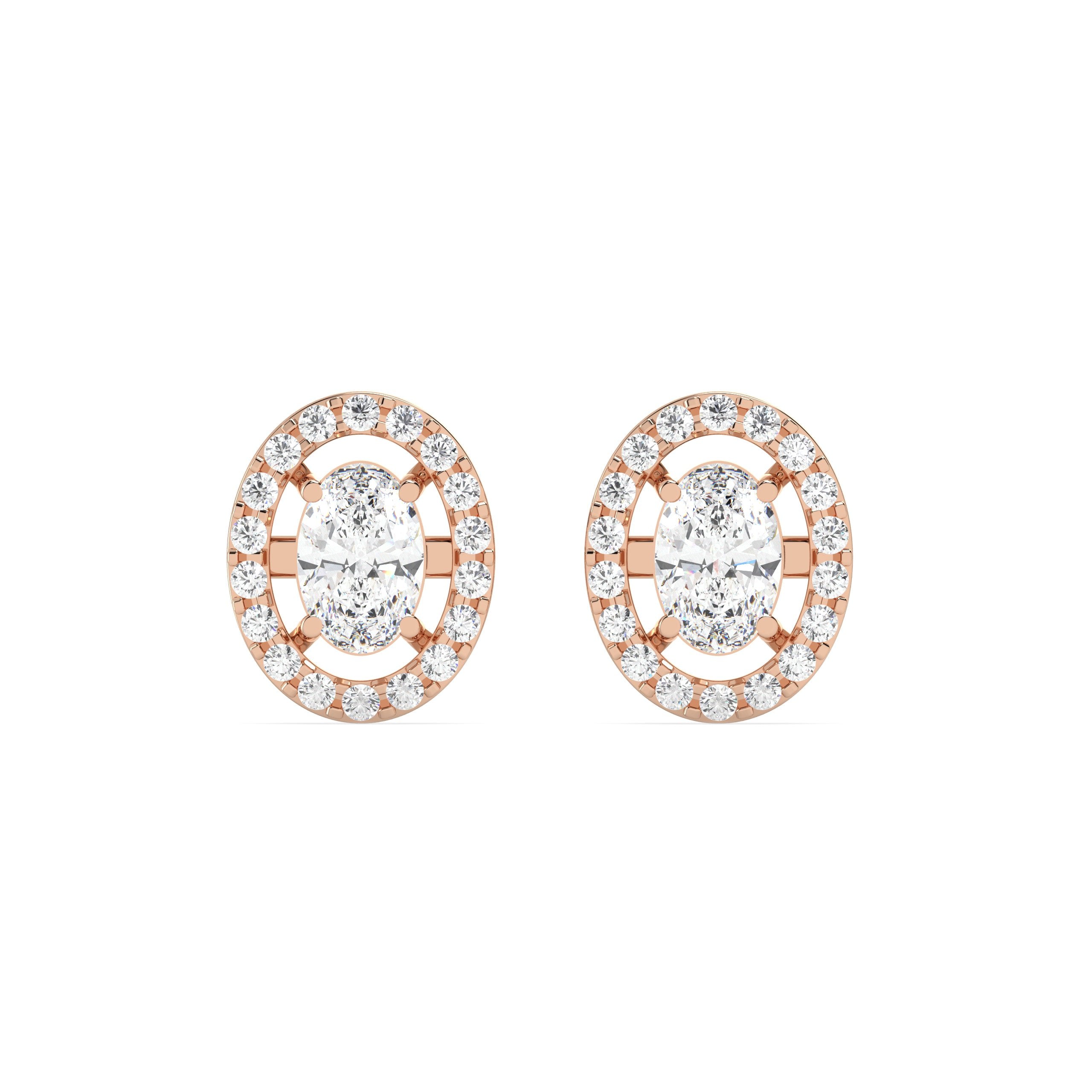 0.35 Ct Oval Studs