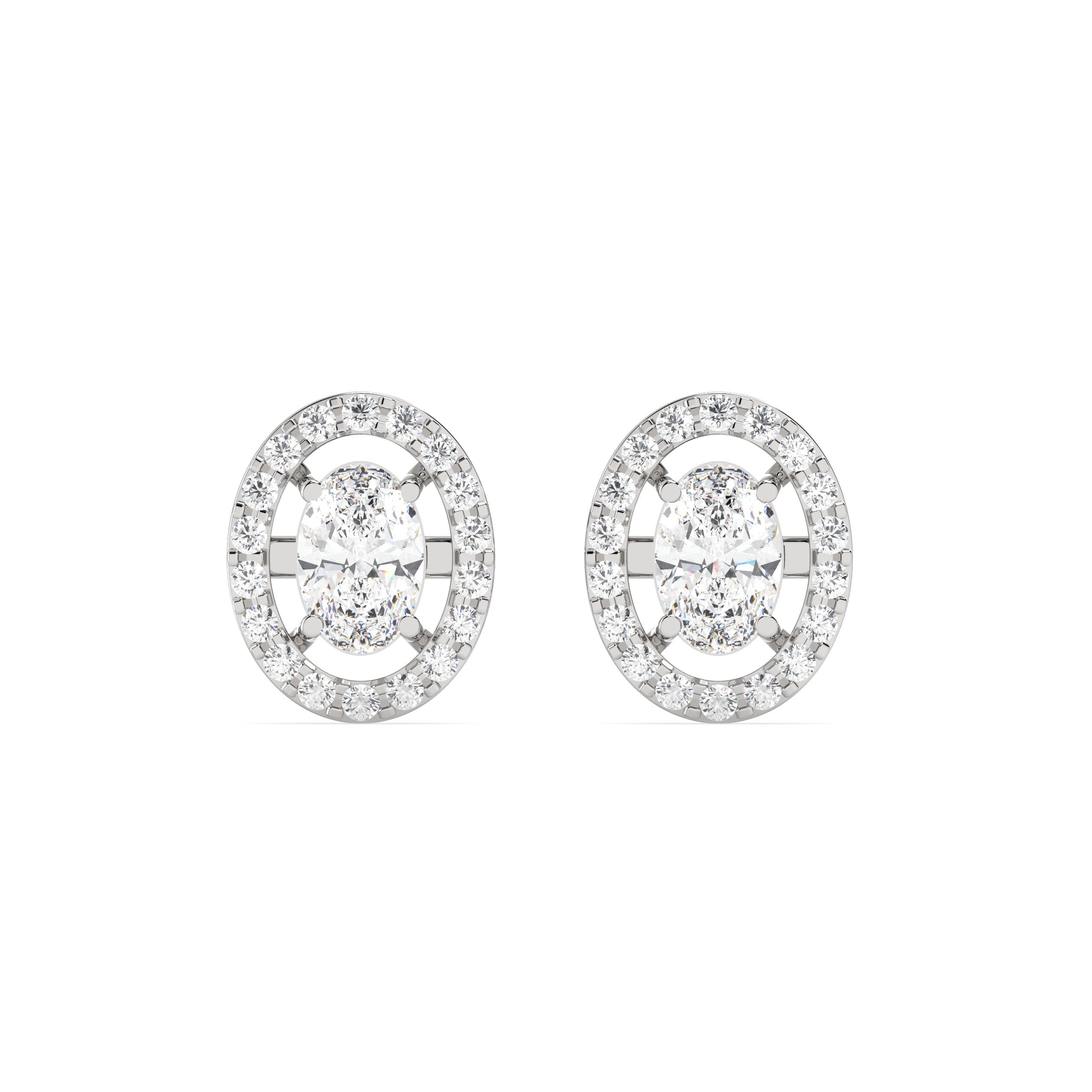 0.35 Ct Oval Studs