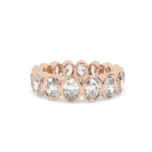 shop oval cut diamond ring in rose gold under 2 carat indian jewellers