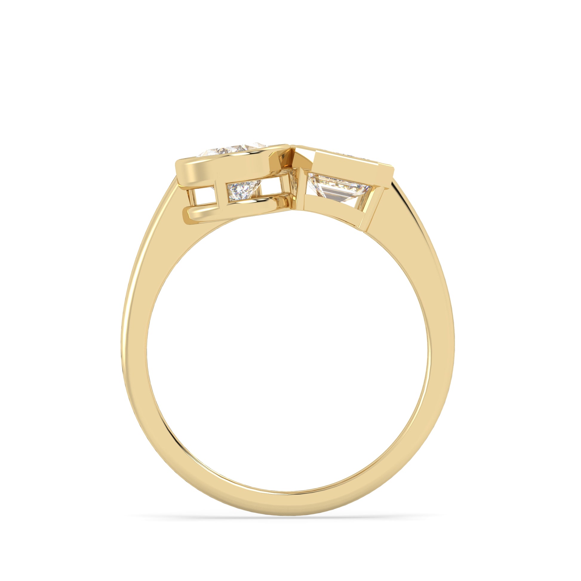 Oval & Emerald Toi Et Moi Ring in latest collection