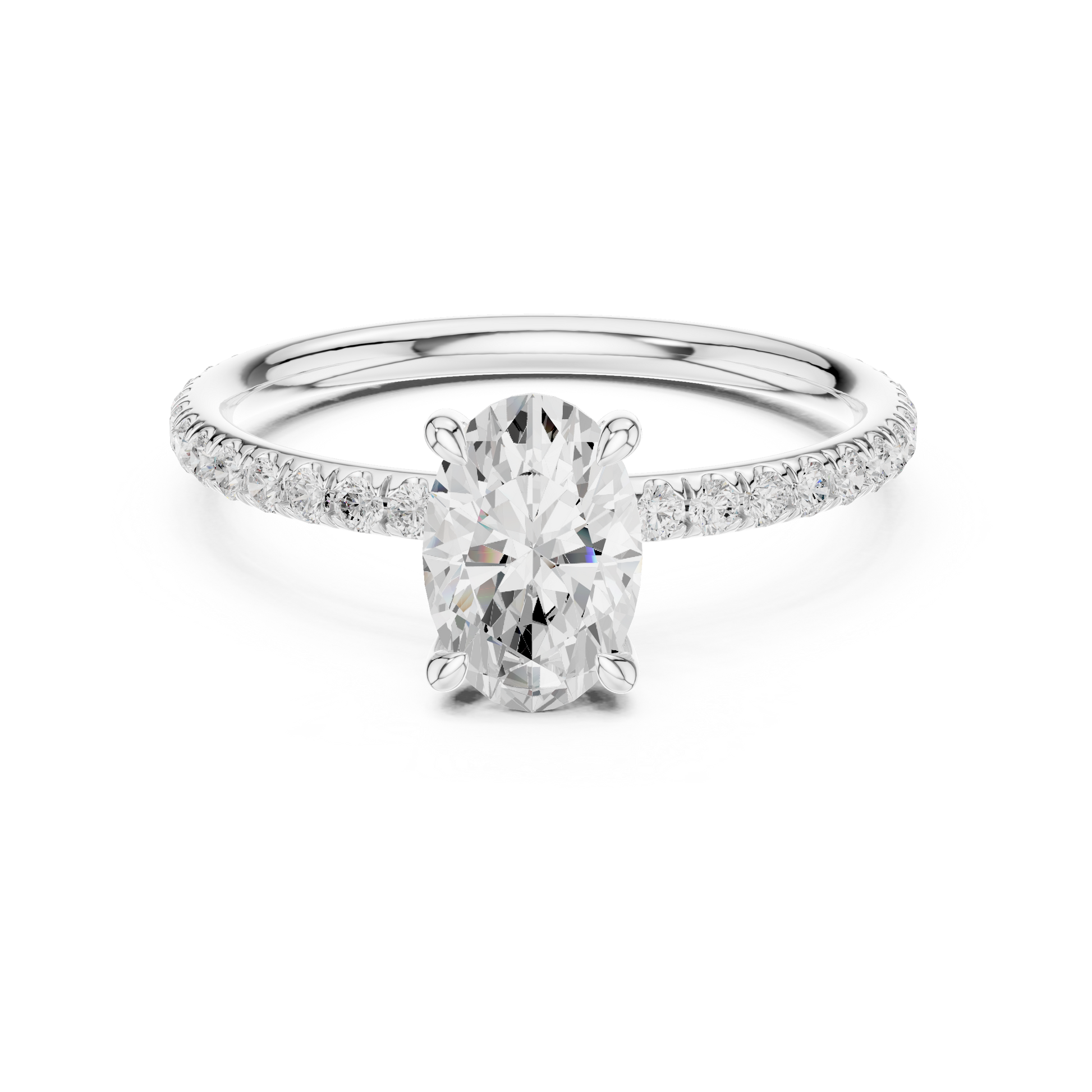 Oval Ring white gold