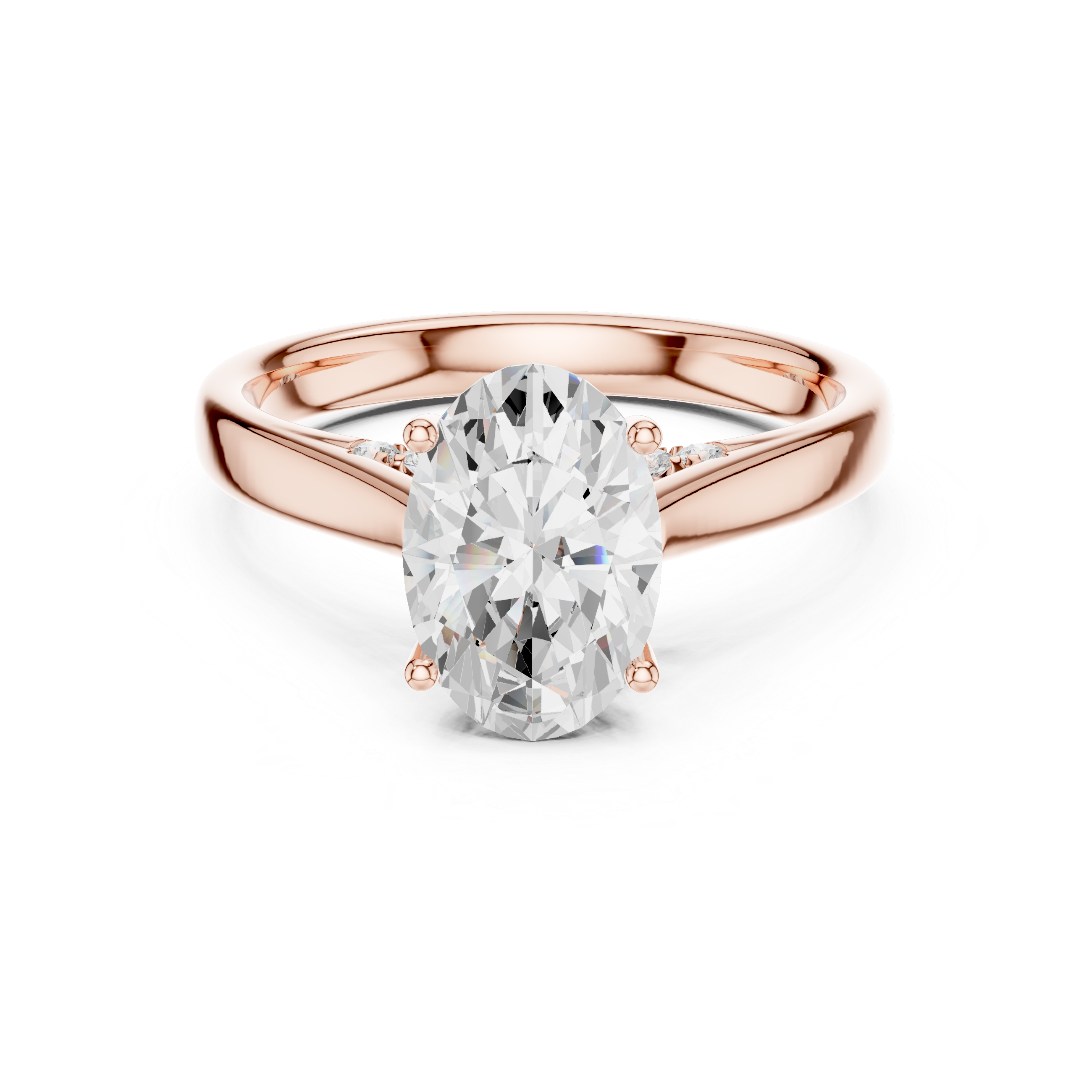 Oval Solitaire Rose Gold Ring