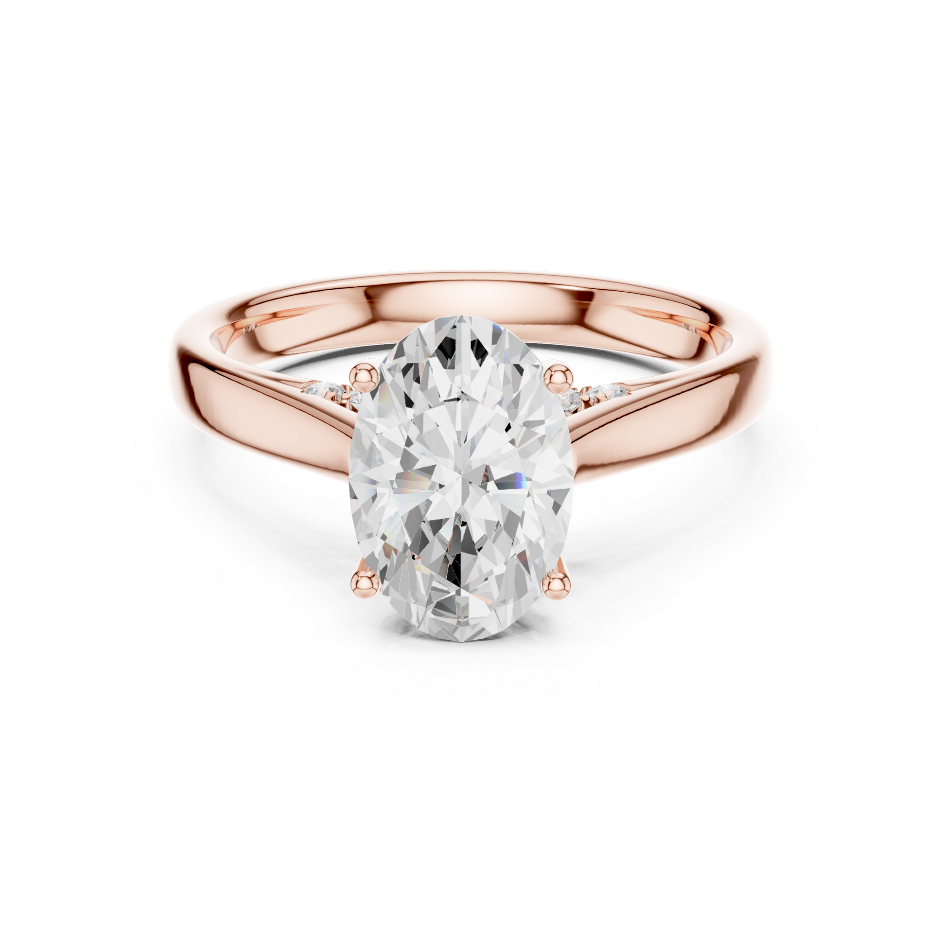 Oval Solitaire Rose Gold Ring