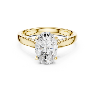 Oval Solitaire Yellow Gold Ring