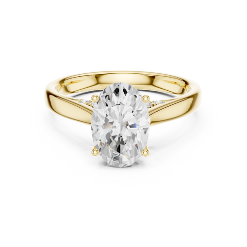 Oval Solitaire Yellow Gold Ring