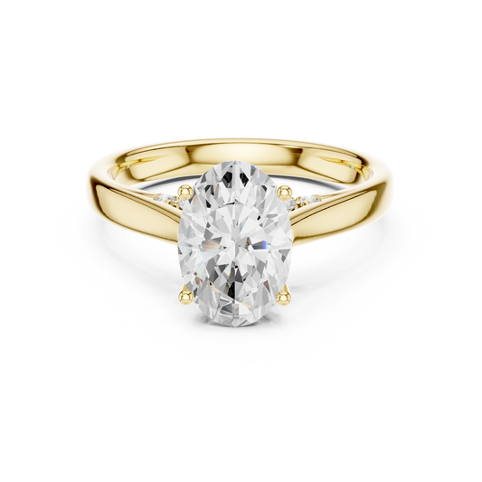 Oval Solitaire Yellow Gold Ring