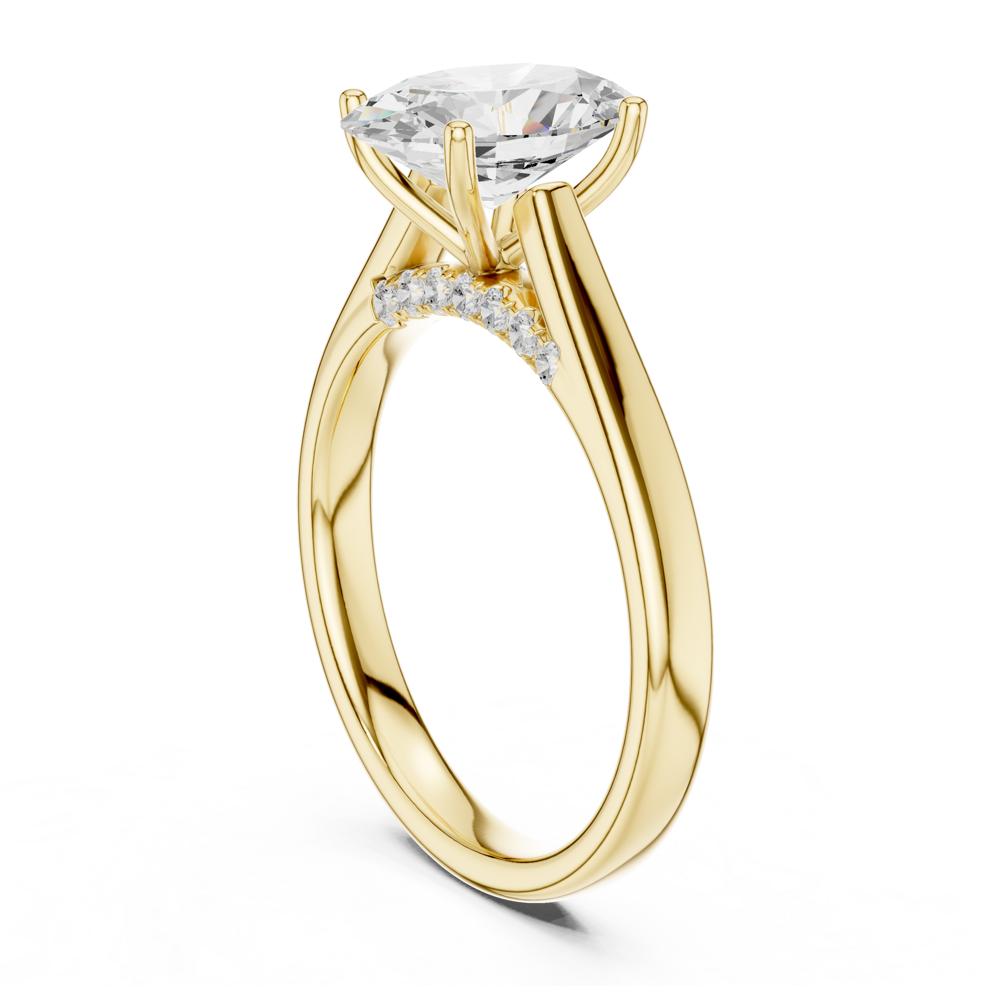 Oval Solitaire Yellow Gold Ring2