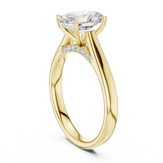 Oval Solitaire Yellow Gold Ring2