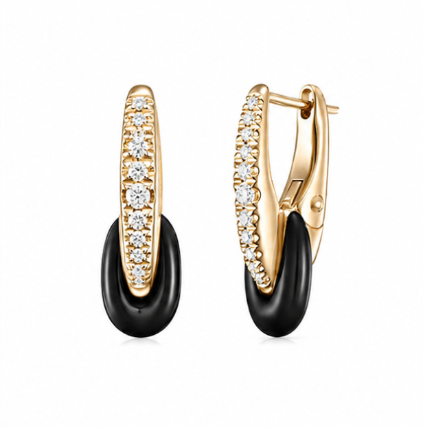 Hoop Lab Grown Diamond 925 Silver Earrings