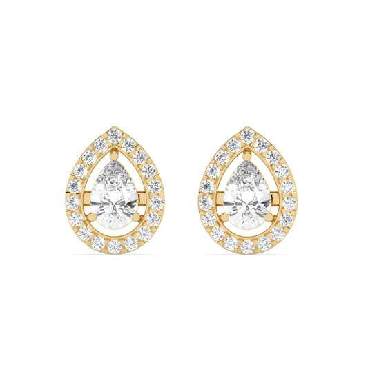 0.35 Ct Pear Studs