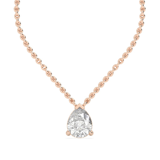 2 Ct Pear Pendant Necklace