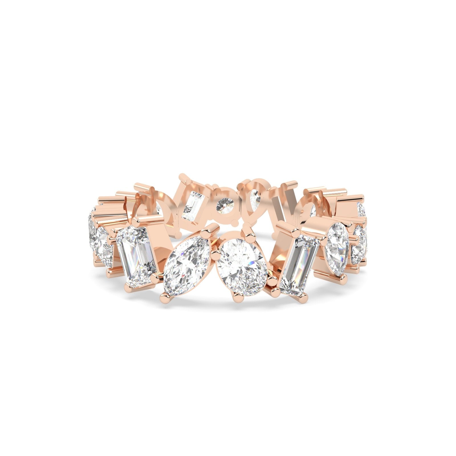 Stackable Lab Grown Diamond Ring – Multi shaped eternity