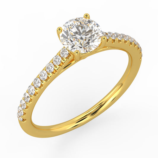 Everlasting Solitaire Ring Yellow Gold