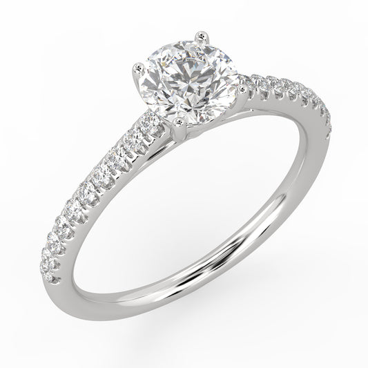 Everlasting Solitaire Ring White Gold