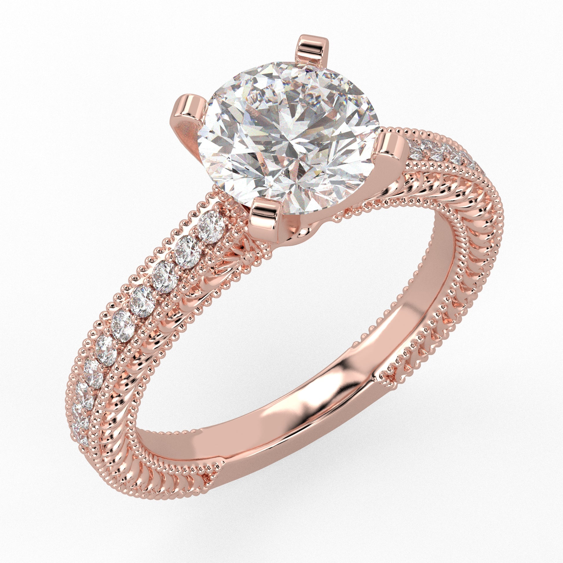 Signature Solitaire Ring Rose Gold