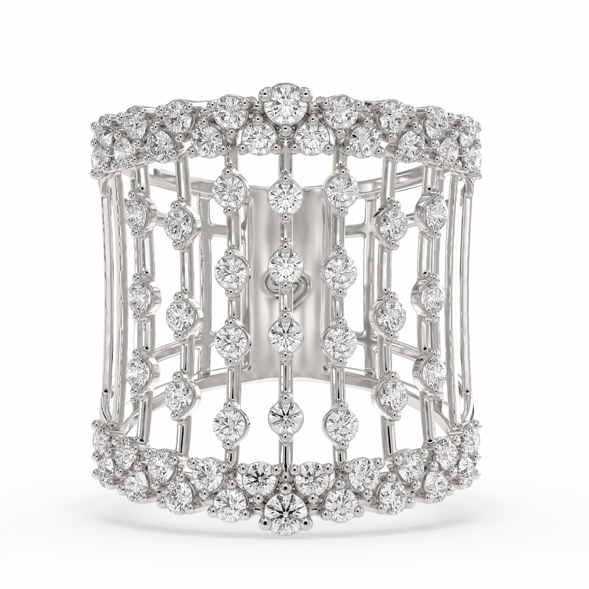 Round Cocktail Lab Grown Diamond Ring – Tara – 925 Silver