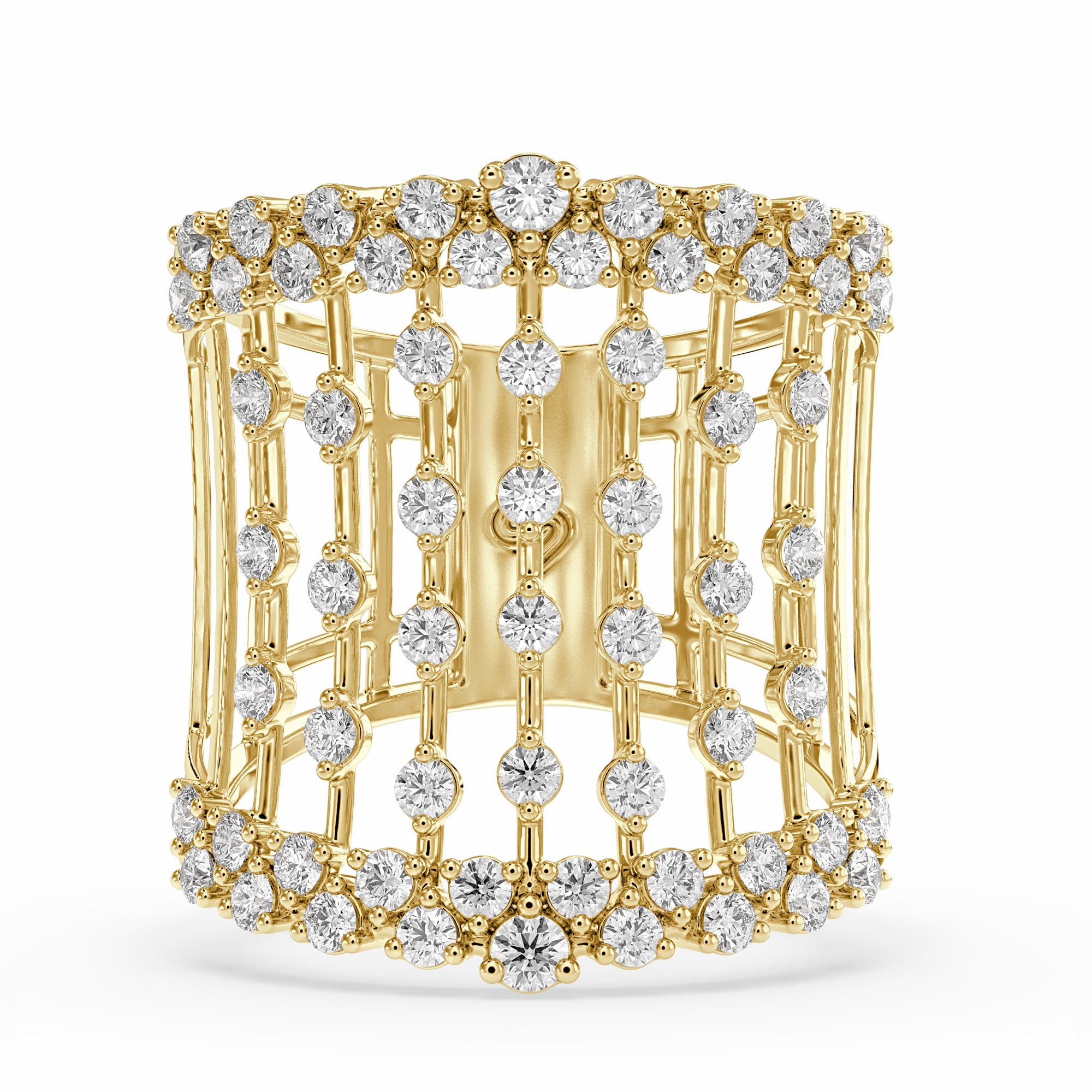 Round Cocktail Lab Grown Diamond Ring – Tara – 925 Silver