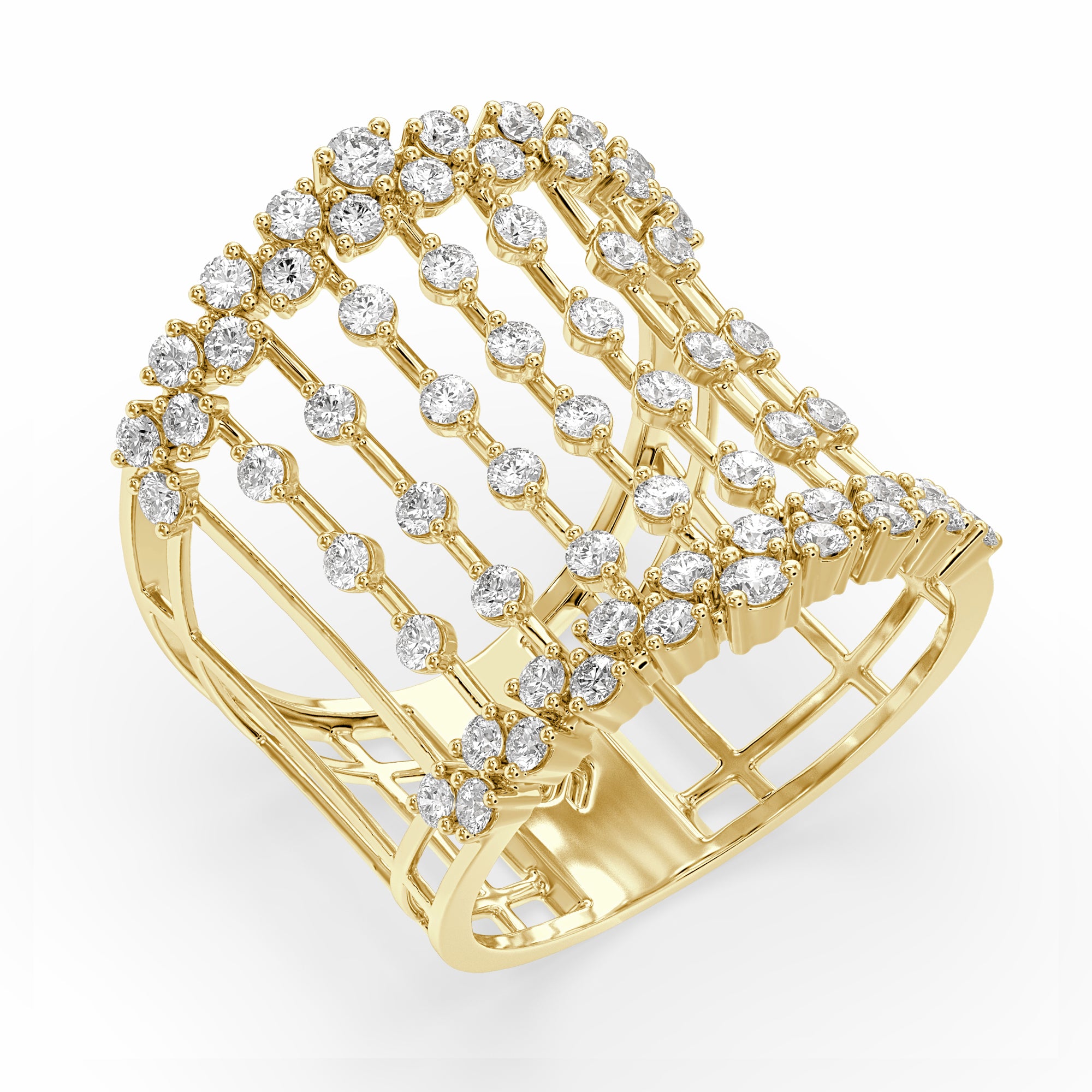 Round Cocktail Lab Grown Diamond Ring – Tara – 925 Silver