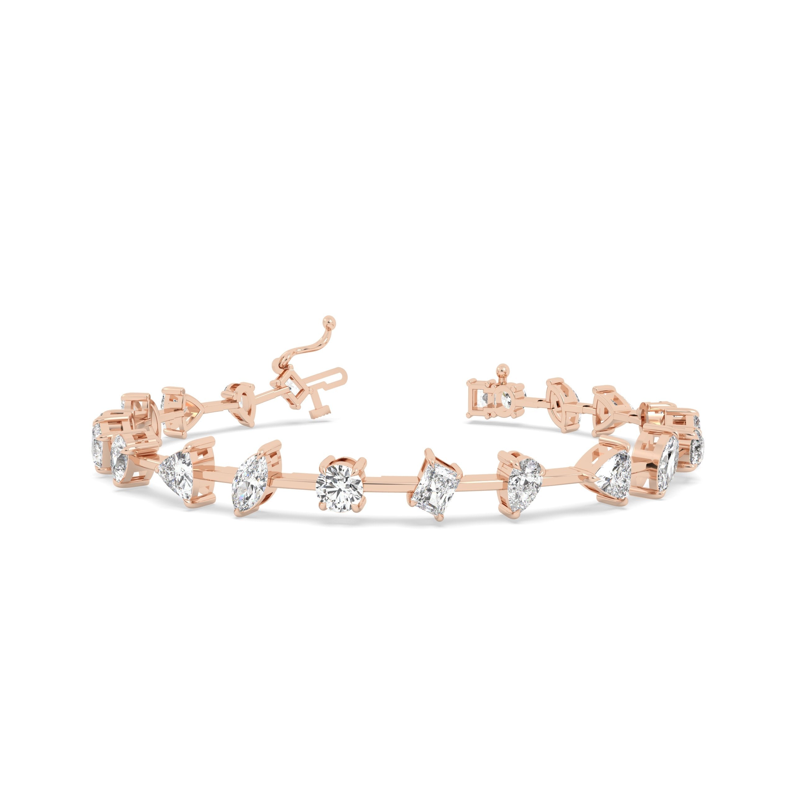 Tennis Lab Grown Diamond Bracelet – Multi Shaped Elegant
