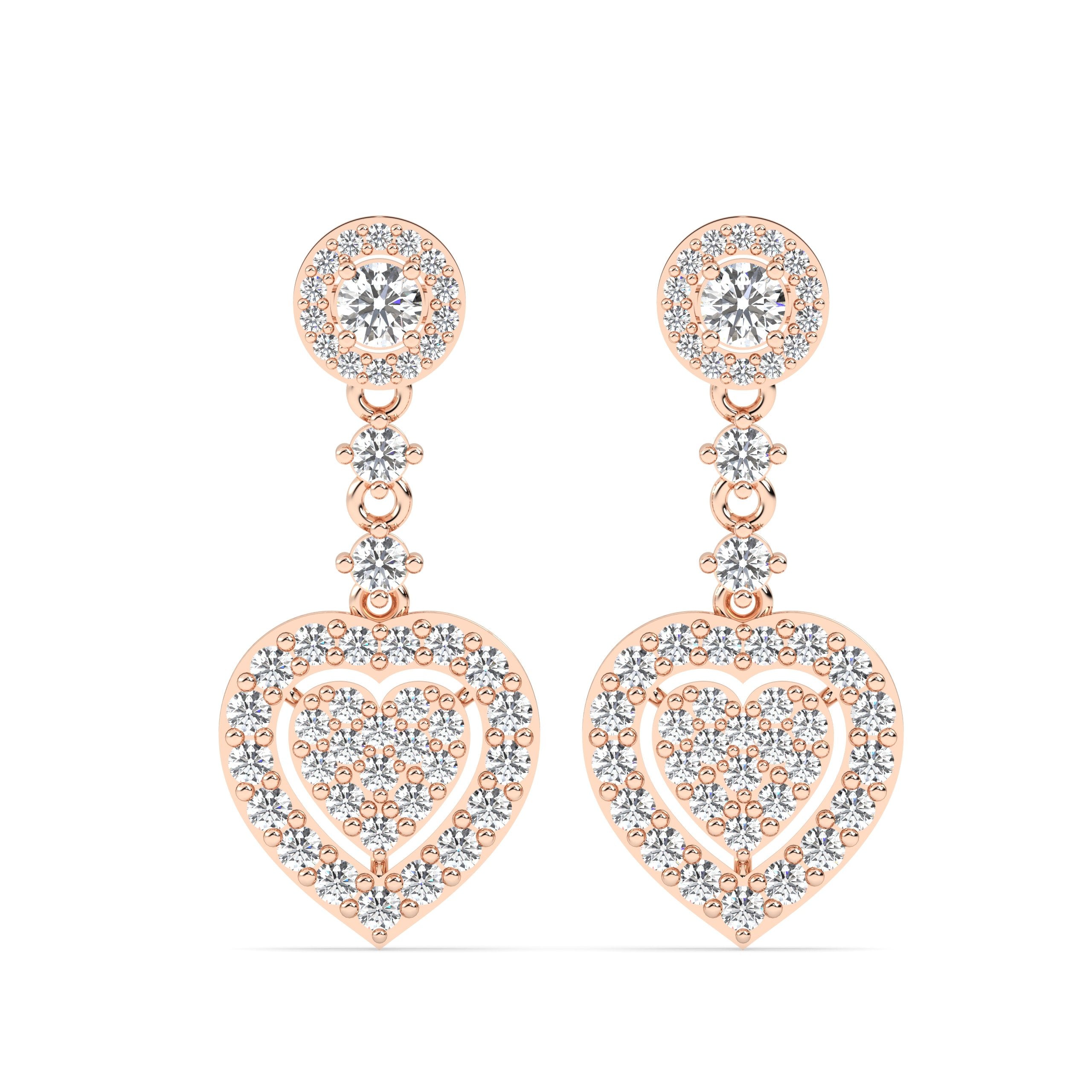 Grace Heart Drop Earrings