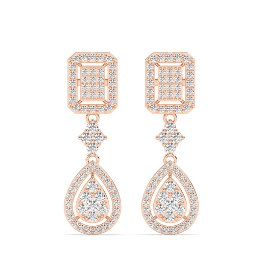 Drop Lab Grown Diamond Earrings – Dew – 925 Silver