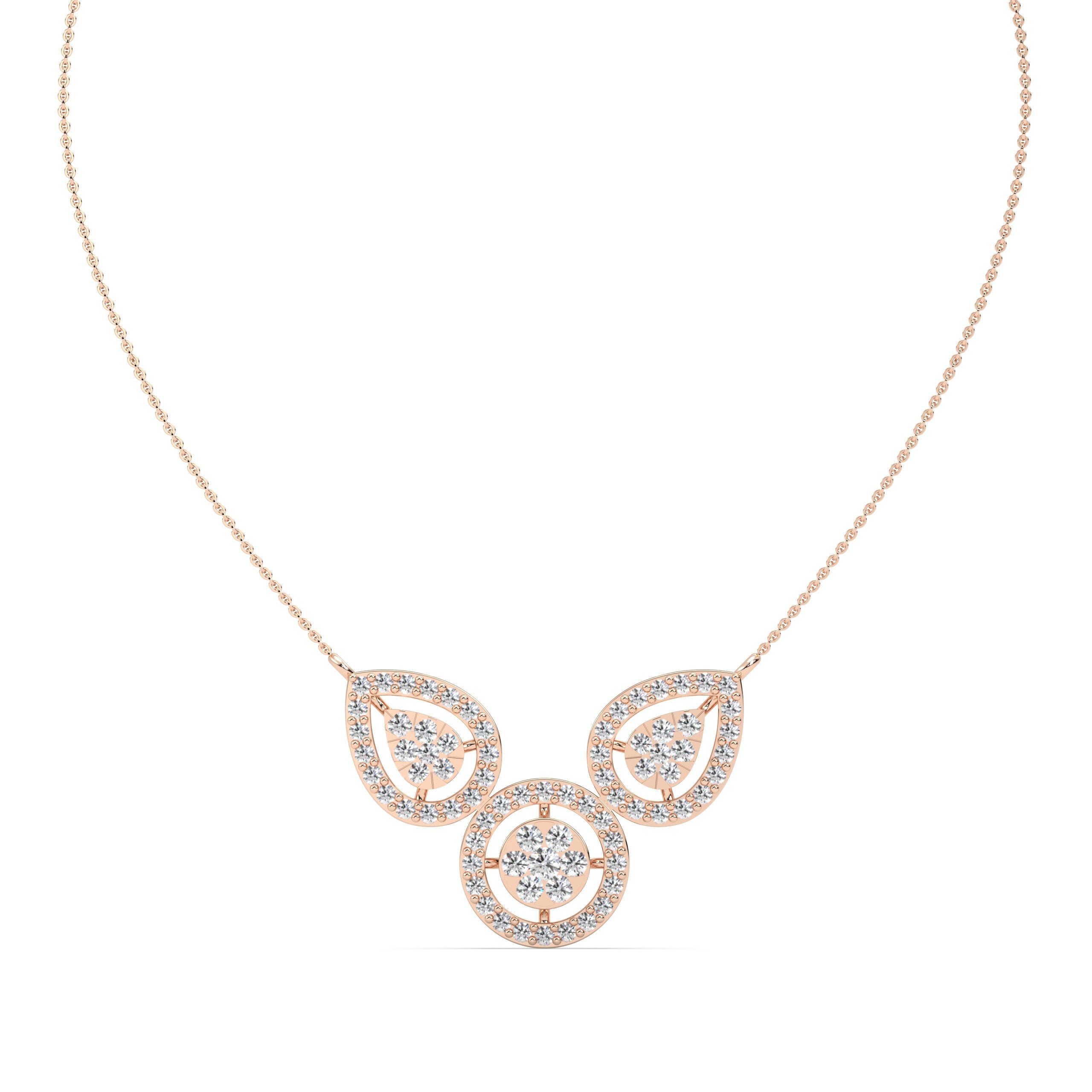 Lab Grown Diamond Necklace – Curl – 925 Silver