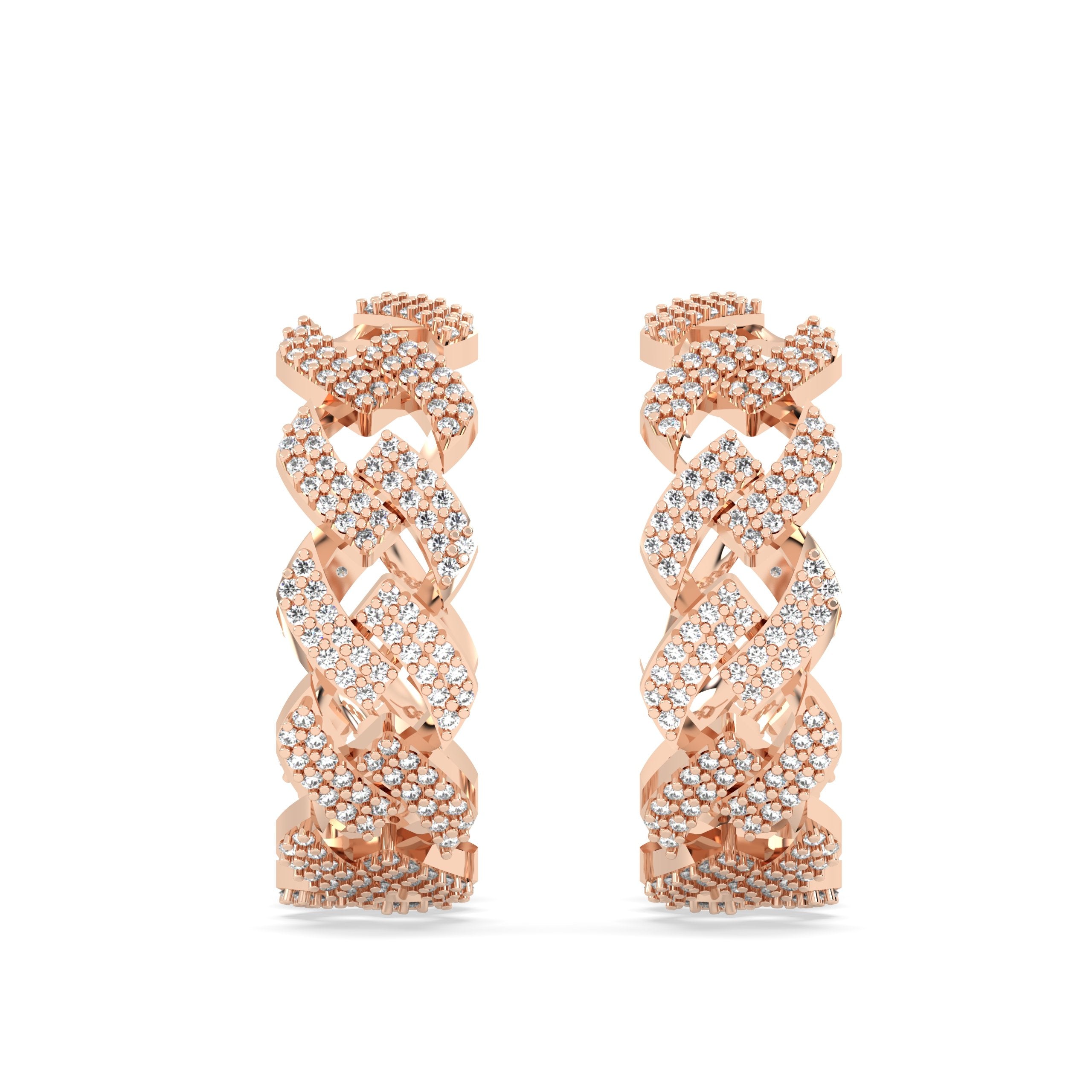 Lockin Chain Hoop Earrings